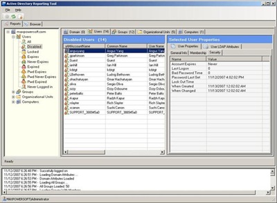 ParadisJ Dev: Active Directory Reporting Tool
